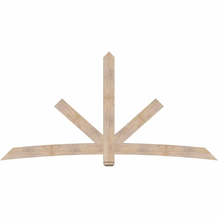 Ekena Millwork Alberta Smooth Timber Gable Bracket, Douglas Fir, 108"W x 54"H x 3 1/2"D x 5 1/2"F, 12/12 Pitch GBW108X54X0406ALB00SDF